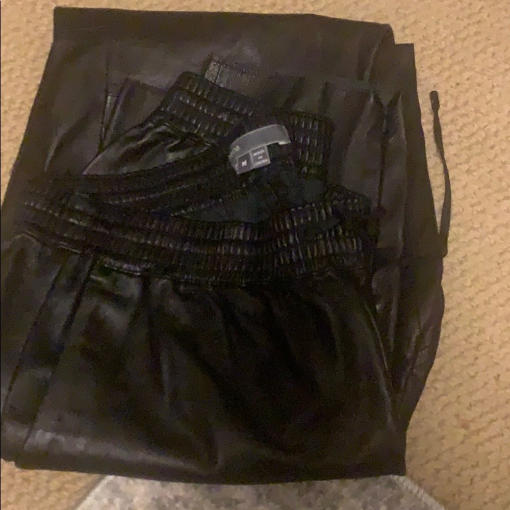 Vince leather joggers